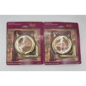 New Vintage Kirsch Scarf Rings (2 Pairs)